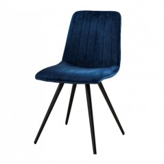 ZI Chair Velvet blue straight stitch VPE4